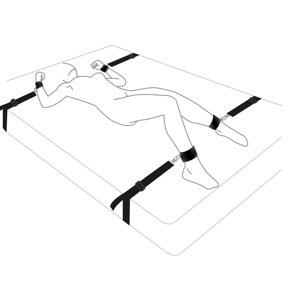 БДСМ наручники - Растяжка на кровать BDSM No pain - No game 1