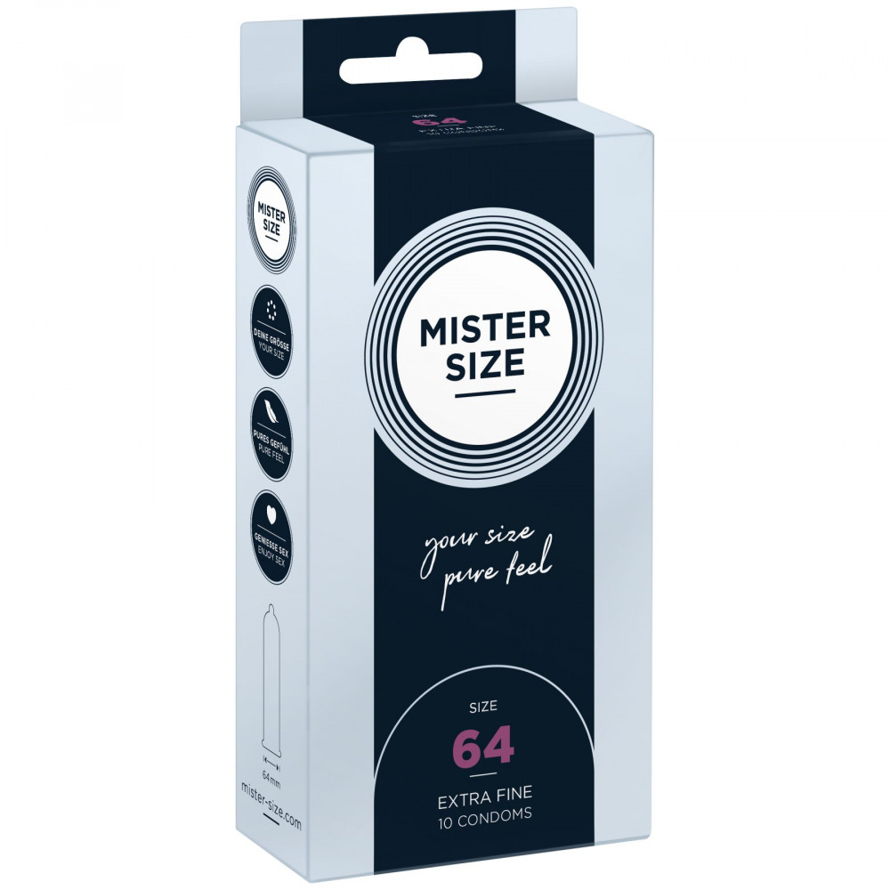 Презервативы - Презервативы Mister Size - pure feel - 64 (10 condoms), толщина 0,05 мм