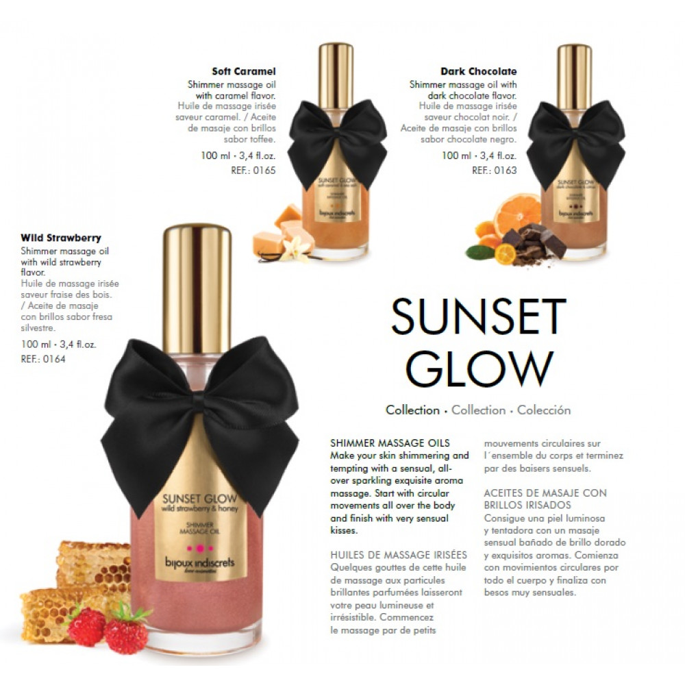 Різне - Зігріваюча масажна олія Bijoux LIGHT MY FIRE суниця та мед 3