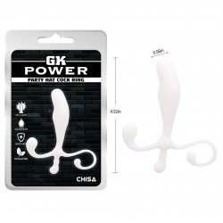 Стимулятор простаты Chisa GK Power Party с анатомическим рельефом, белый