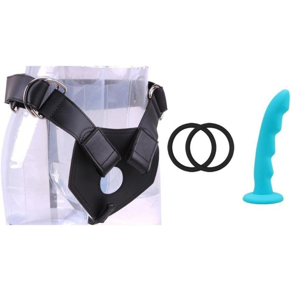 Разное - Страпон женский Chisa R.G.B Sex Harntss Cavelier с фаллоимитатором голубого цвета 3