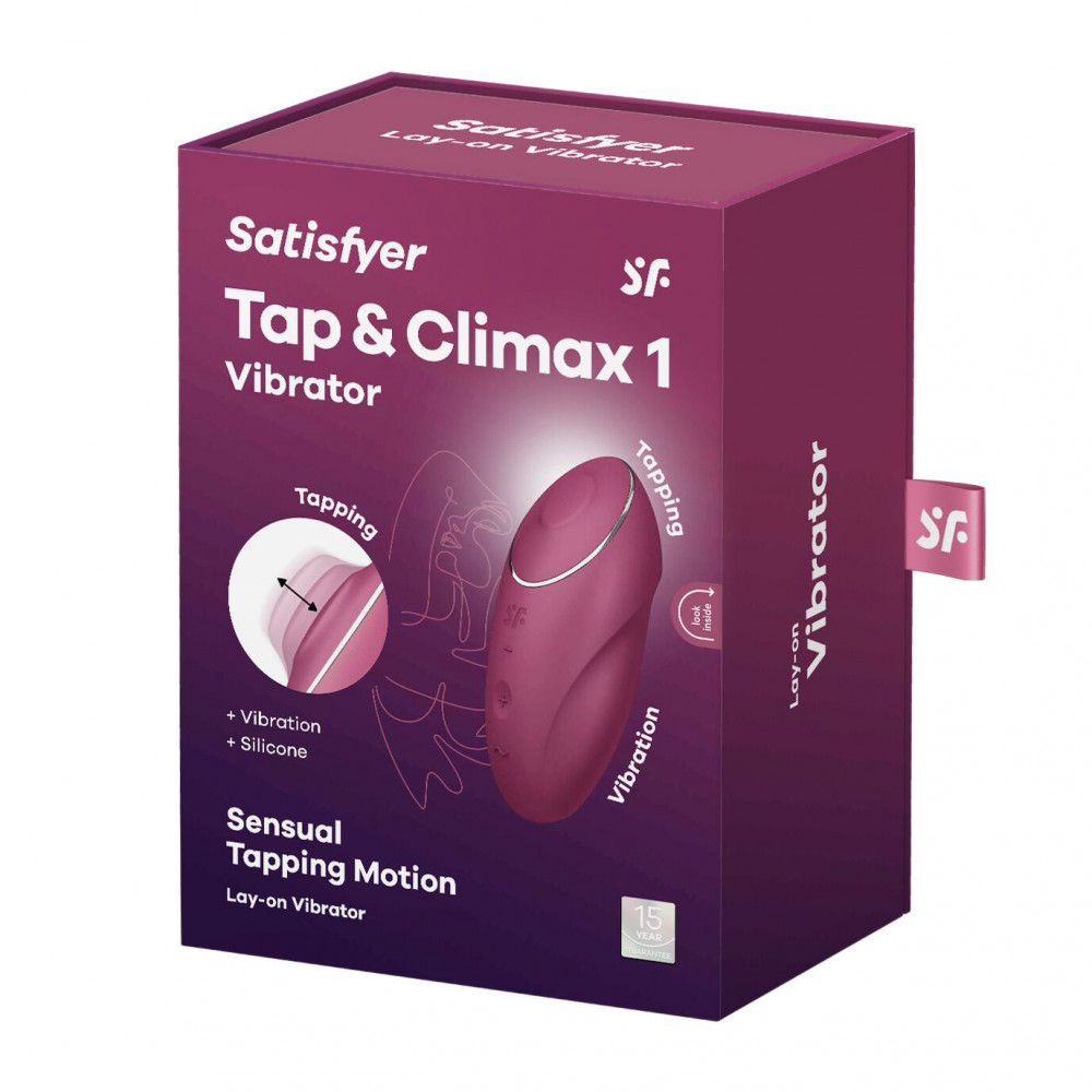 Клиторальный вибратор - Вибратор Satisfyer Tap & Climax 1 Red 7