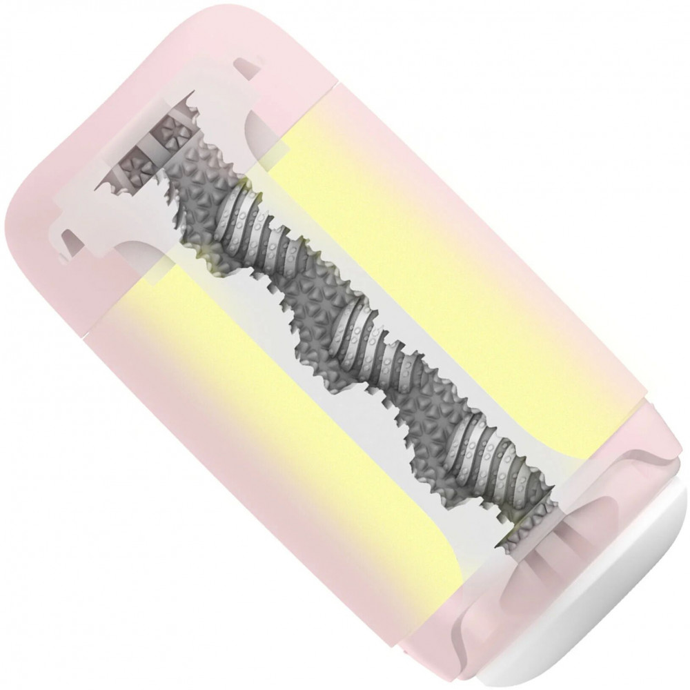 Мастурбатори без вібрації - Мастурбатор TENGA PUFFY Strawberry Pink, ультрам’який матеріал, багаторазовий, наскрізний 3