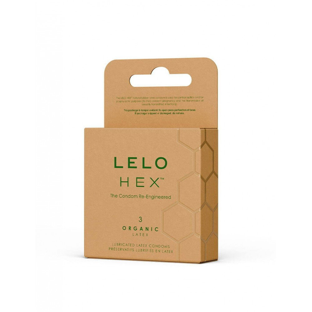 Презервативы - Презервативы LELO HEX Condoms Organic 3 Pack, тонкие и суперпрочные 1