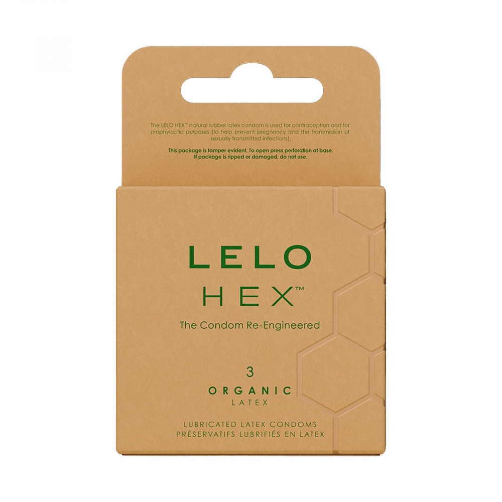 Презервативы - Презервативы LELO HEX Condoms Organic 3 Pack, тонкие и суперпрочные