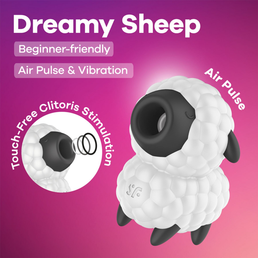 Вакуумный вибратор - Вакуумный клиторальный стимулятор Satisfyer Dreamy Sheep 5