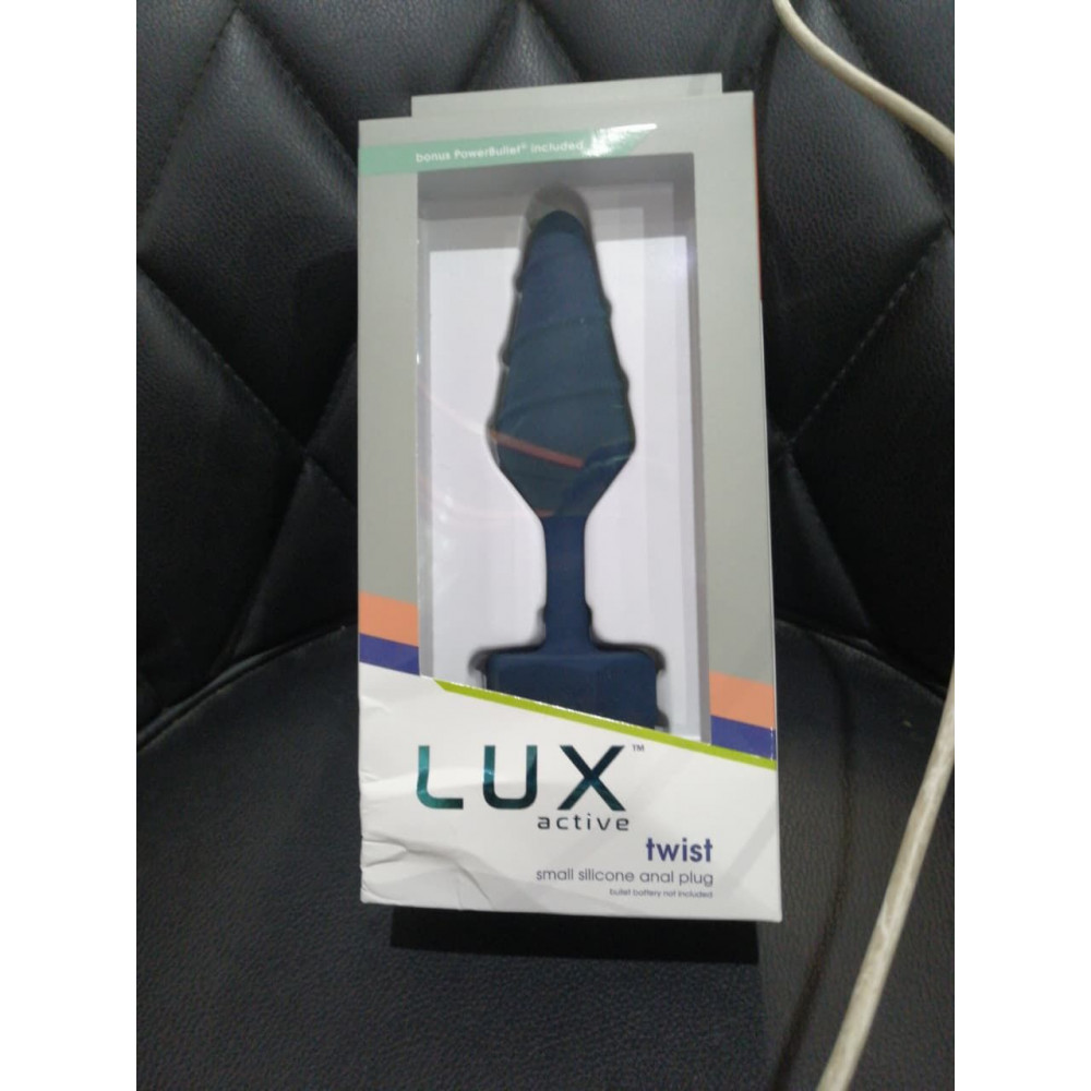 Секс игрушки - Анальная пробка Lux Active Twist Plug Small Blue (мятая упаковка!!!) 1
