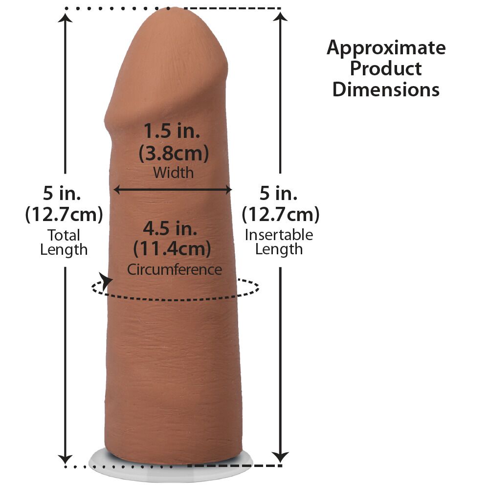 Фалоімітатор - Фалоімітатор Doc Johnson The Realistic Cock ULTRASKYN - 5 Inch Caramel 4