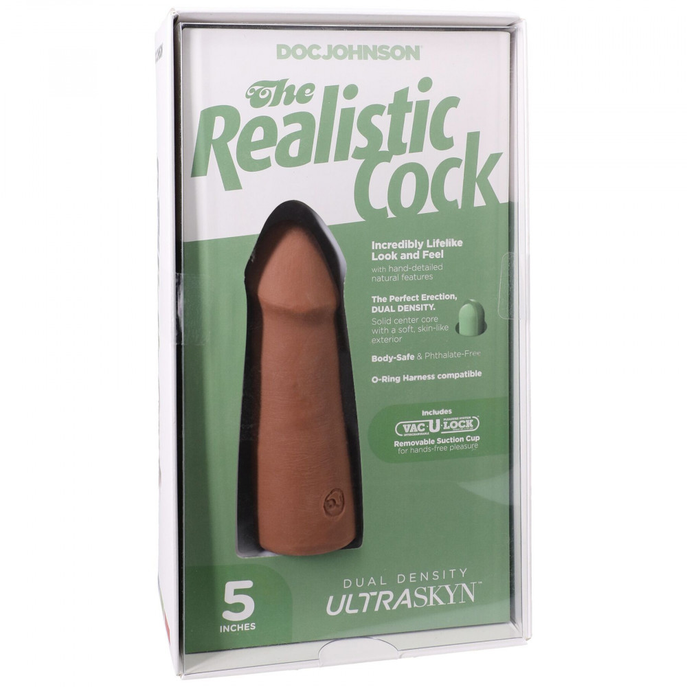 Фалоімітатор - Фалоімітатор Doc Johnson The Realistic Cock ULTRASKYN - 5 Inch Caramel 7