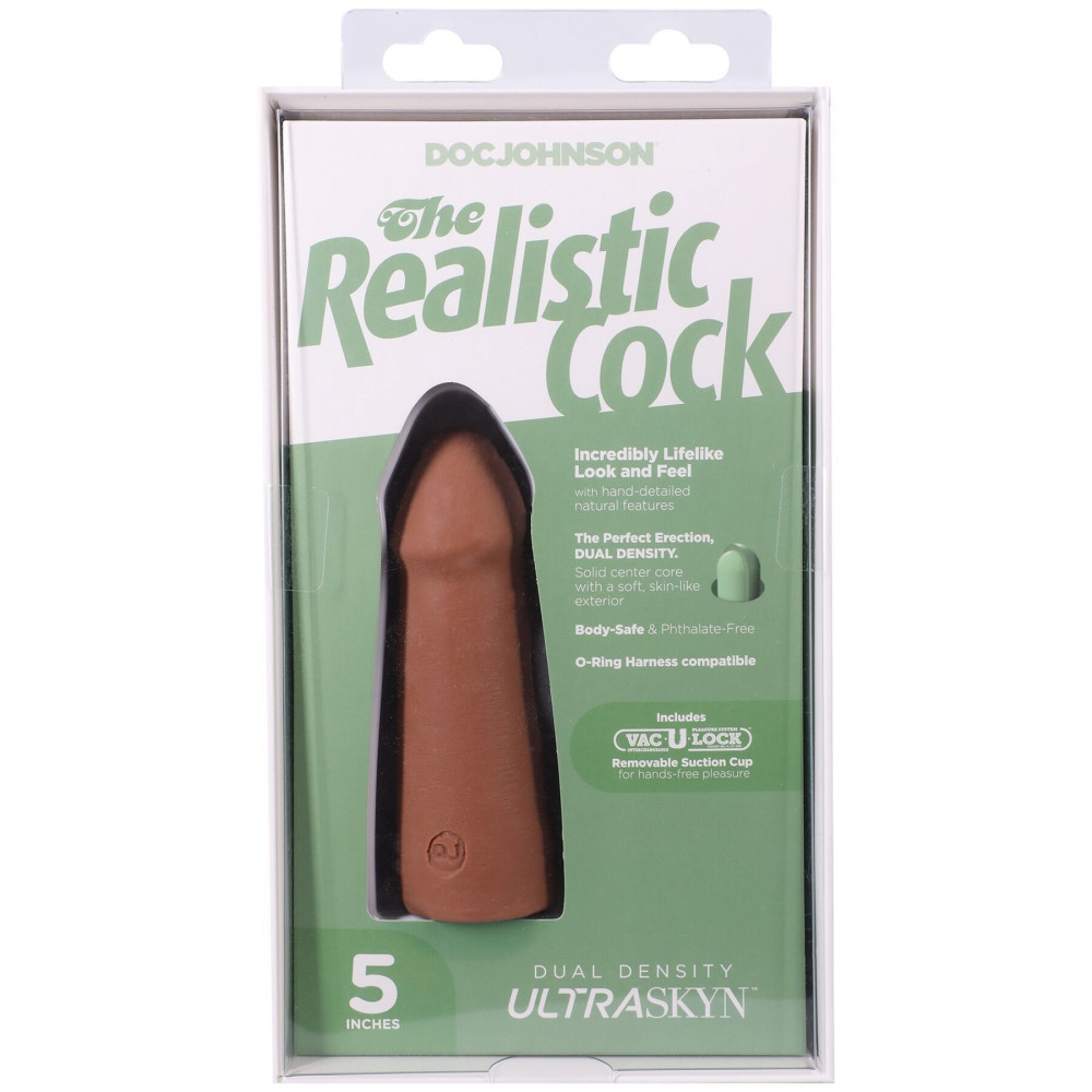 Фалоімітатор - Фалоімітатор Doc Johnson The Realistic Cock ULTRASKYN - 5 Inch Caramel 8