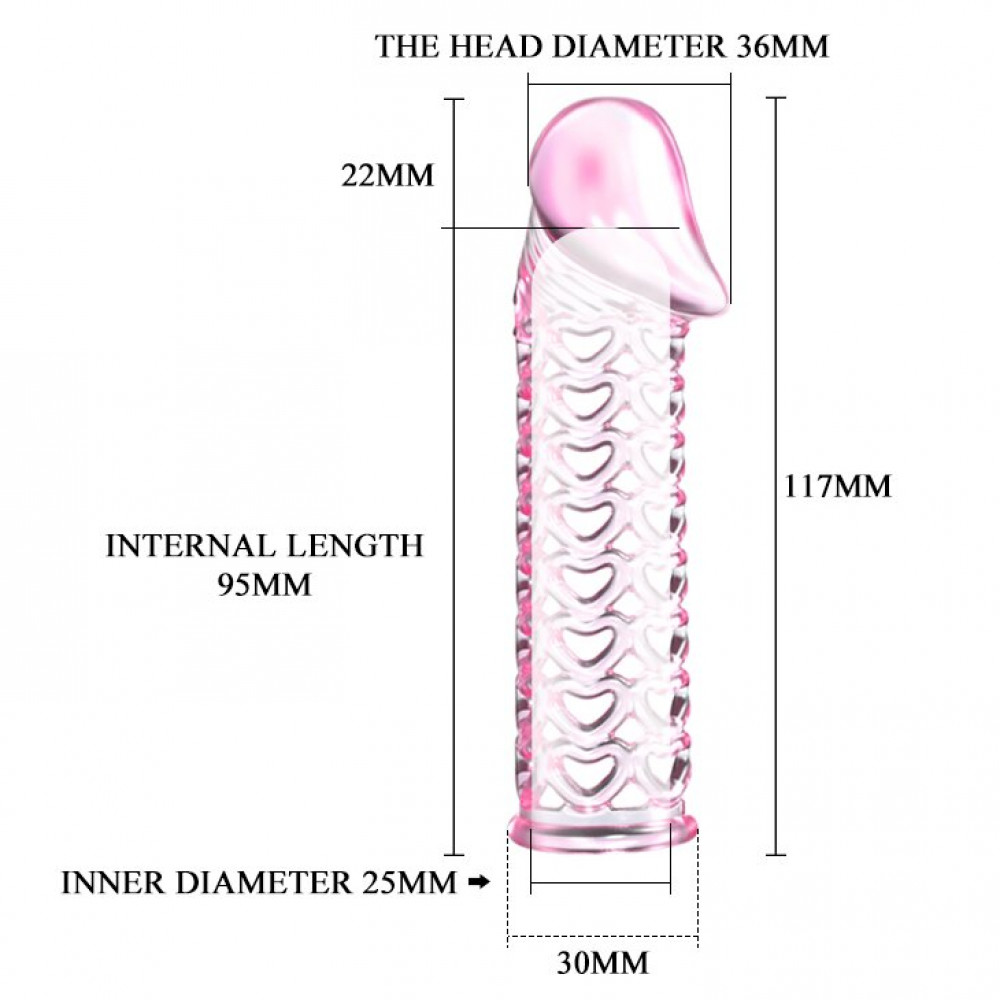  - Удлиняющая насадка-презерватив Male-wear net sleeve, BI-026200 4