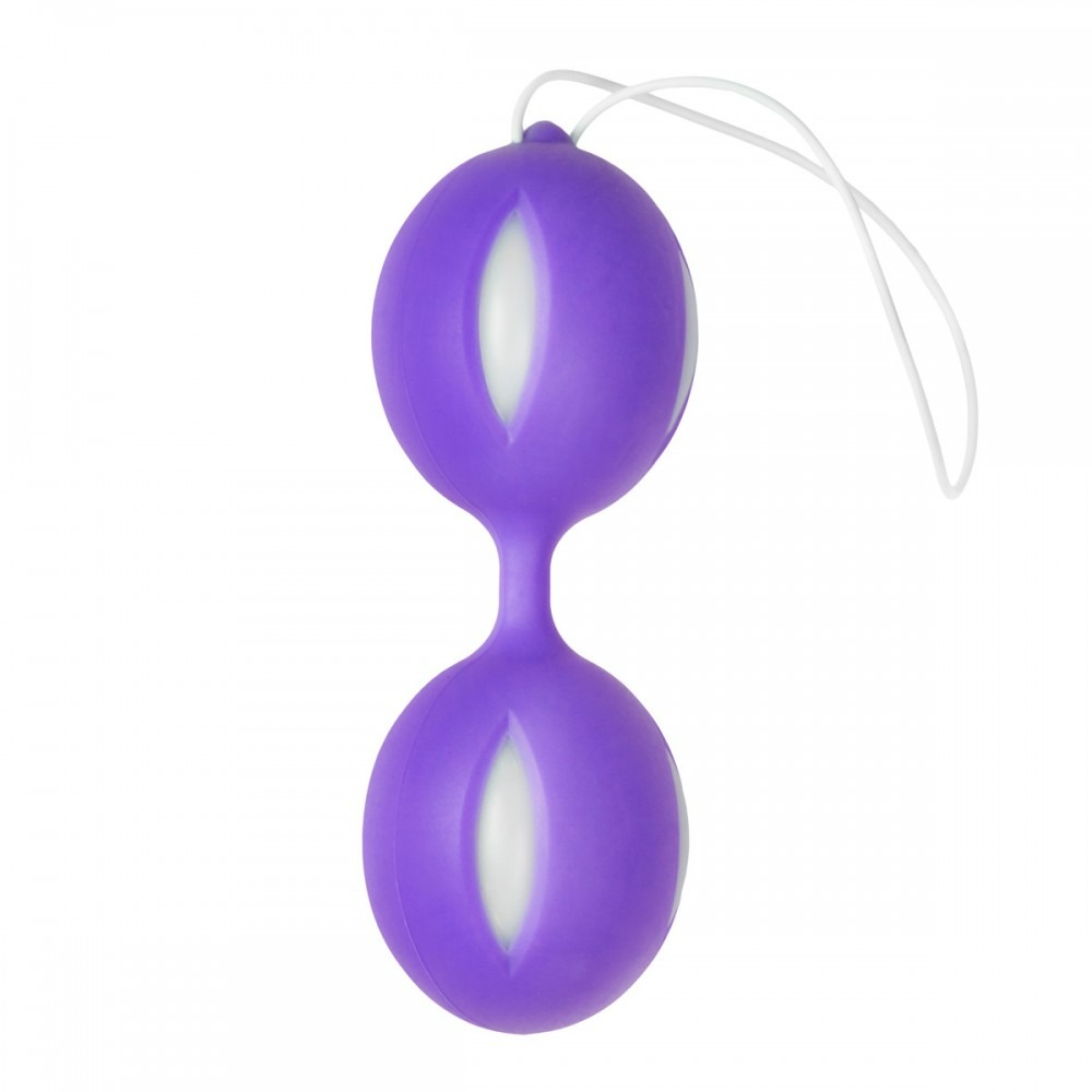 Секс игрушки - Вагинальные шарики со смещенным центром тяжести Easytoys, силиконовые, фиолетовые, 46 г 2