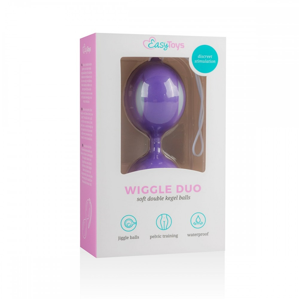 Секс игрушки - Вагинальные шарики со смещенным центром тяжести Easytoys, силиконовые, фиолетовые, 46 г 1