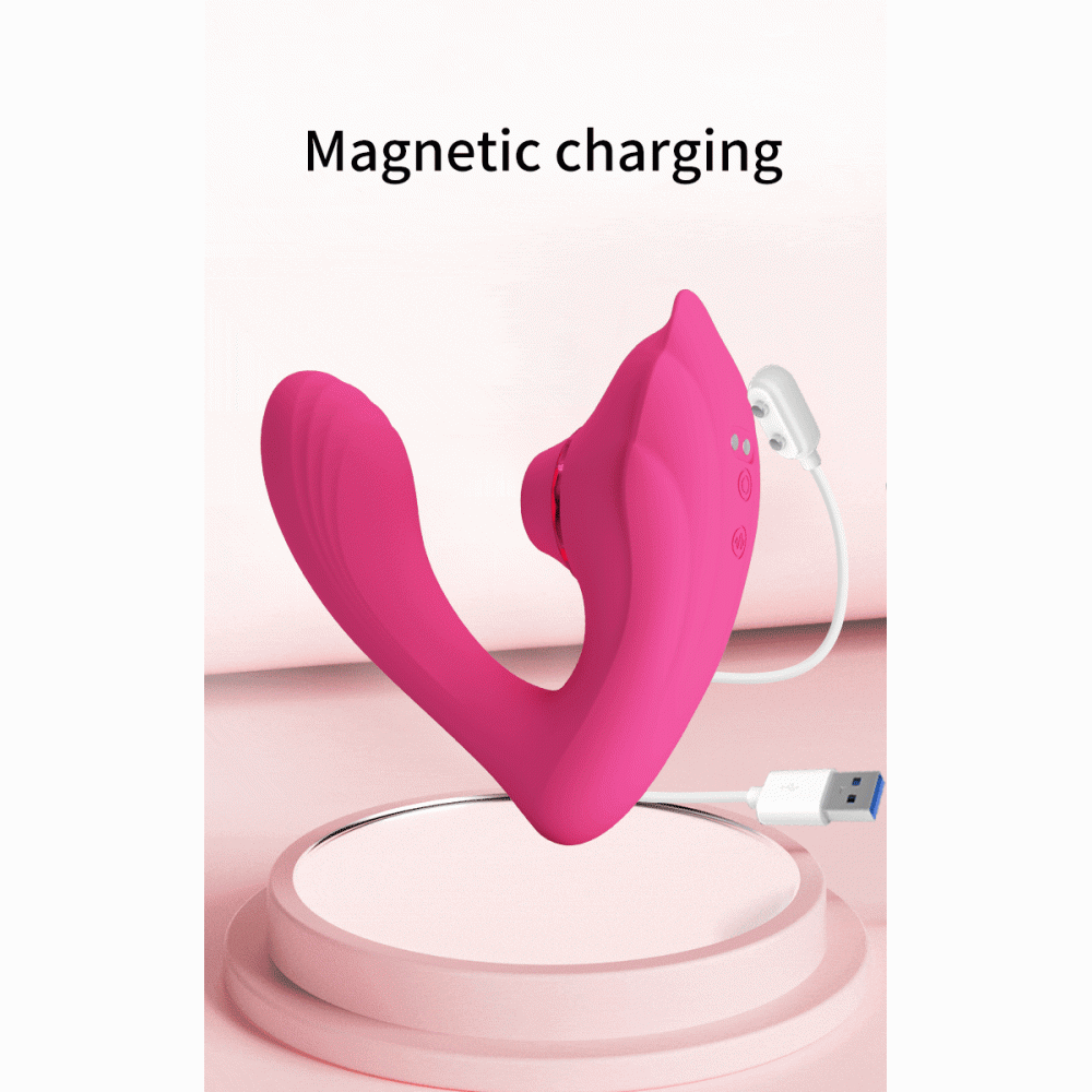 Вакуумный вибратор - Вакуумный стимулятор клитора с вибрацией Pretty Love Nemo розовый, 13.8 х 11.2 см 11