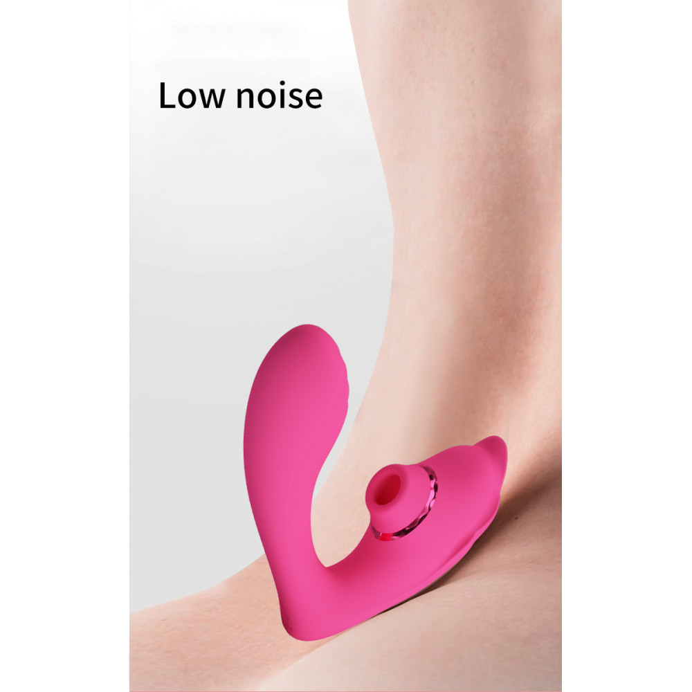 Вакуумный вибратор - Вакуумный стимулятор клитора с вибрацией Pretty Love Nemo розовый, 13.8 х 11.2 см 12