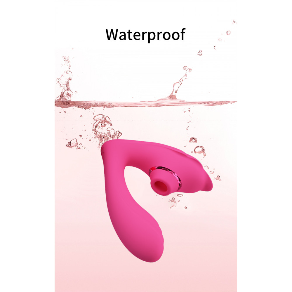 Вакуумный вибратор - Вакуумный стимулятор клитора с вибрацией Pretty Love Nemo розовый, 13.8 х 11.2 см 13