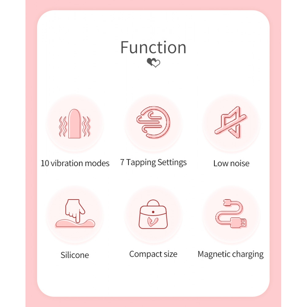 Вакуумный вибратор - Вакуумный стимулятор клитора с вибрацией Pretty Love Nemo розовый, 13.8 х 11.2 см 15