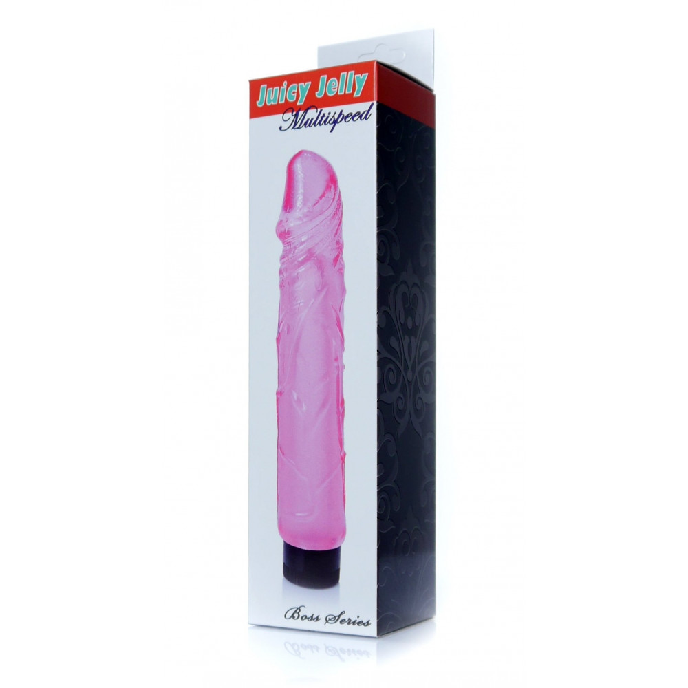  - Вібратор Boss Series - Juicy Jelly Multispeed Pink, (довжина 22 см, діаметр 4 см) BS6700073 5