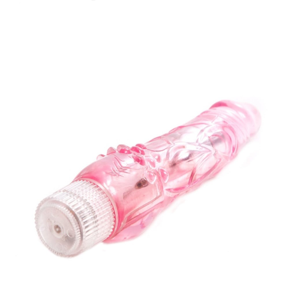 Разное - Вибратор с дополнительной стимуляцией клитора Chisa Crystal Jellie на батарейках, розовый 3