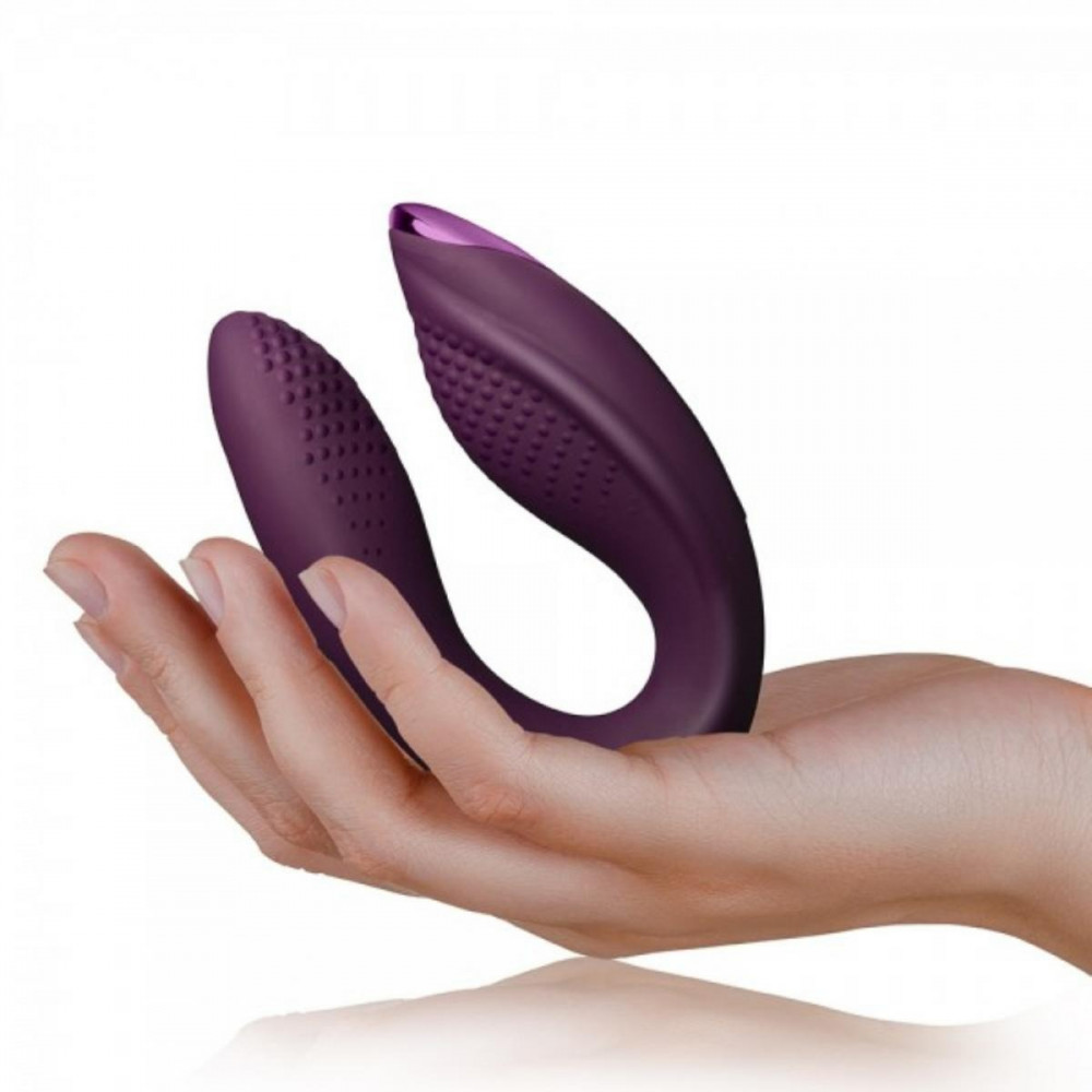 Секс игрушки - Вибратор для пары с пультом Rock Chick Diva Rocks-Off, силиконовый, фиолетовый, 8.2 х 4.2 см 2