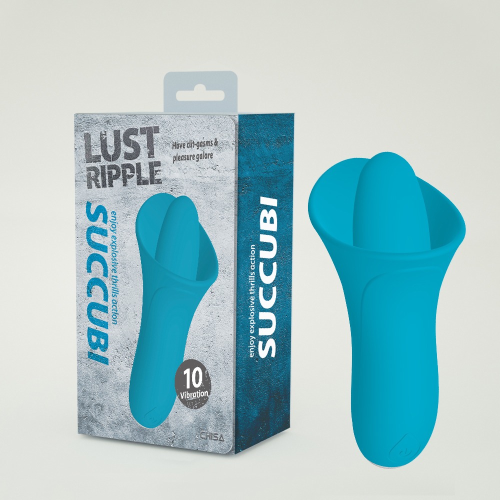 Разное - Вибратор для стимуляции клитора Chisa Lust Ripple Succubi, голубой