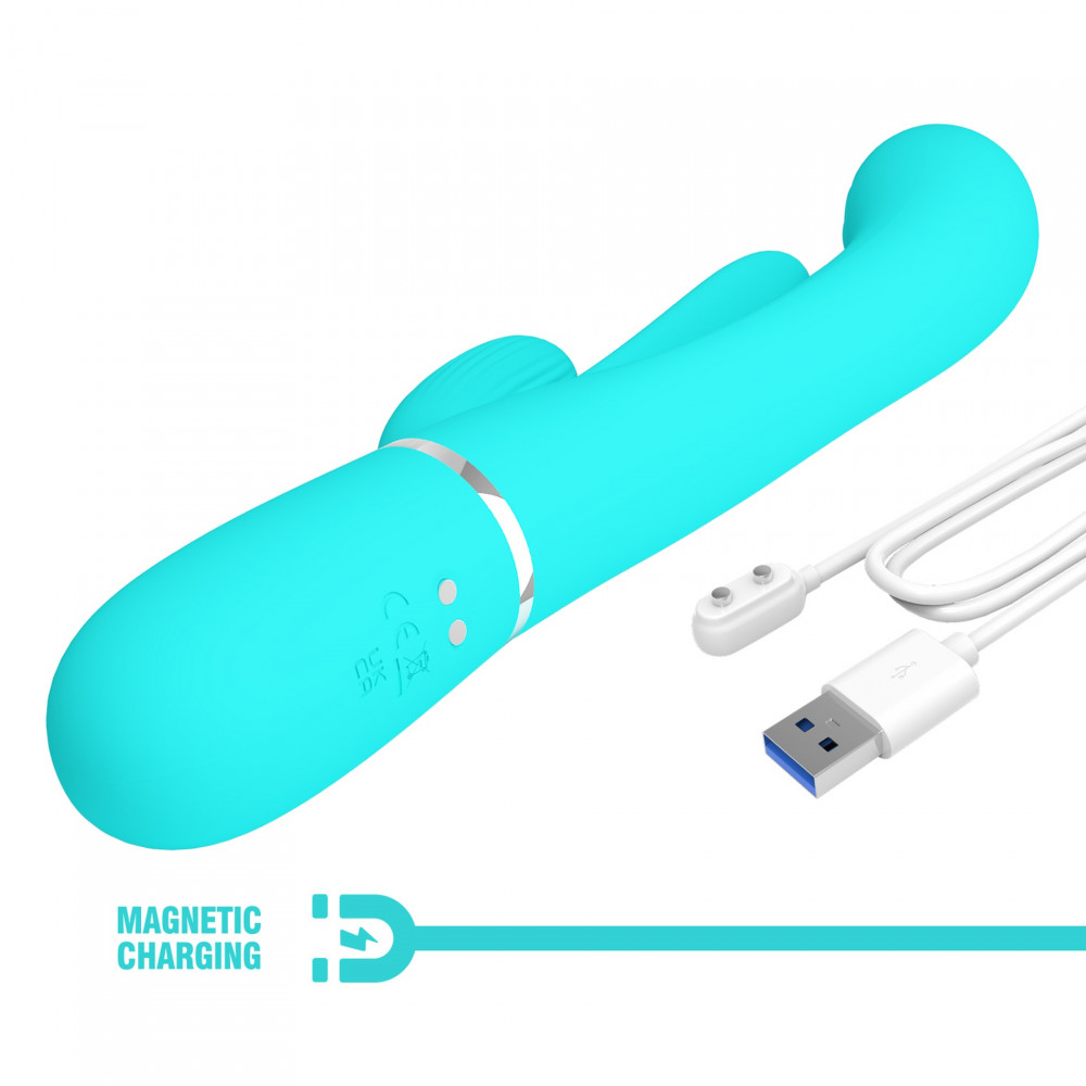 Різне - Вібратор із стимулятором клітора PRETTY LOVE - Shonia Green 3 in 1, BW-500041-1 10