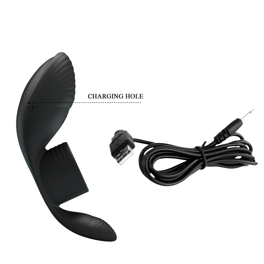  - Вібро-кільце Pretty Love - Vibration Penis Sleeve Black 7 vibration functions, BI-210198 10