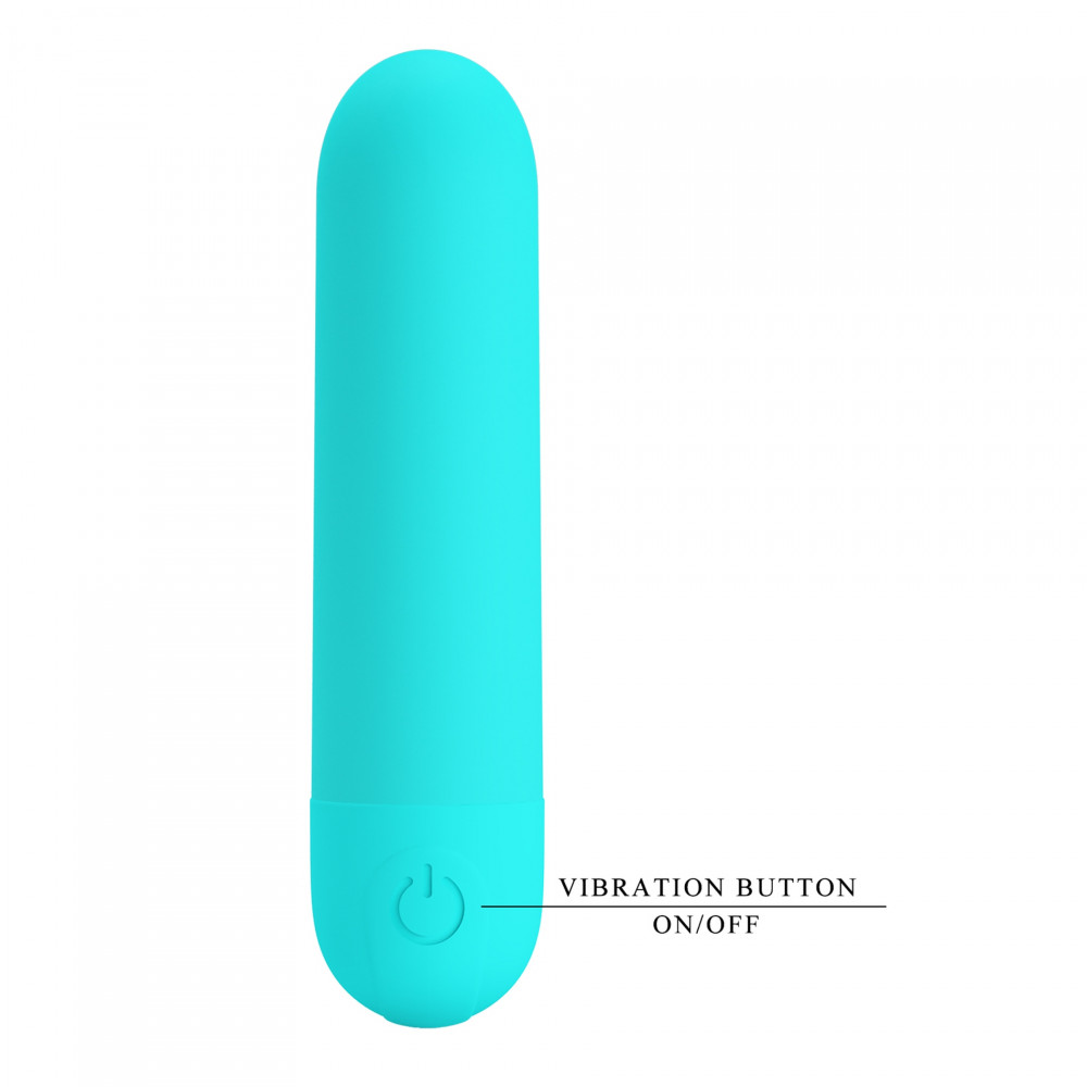 Вибропули и мини-вибраторы - Вибропуля Pretty Love Stefan бирюзовая, 8 х 1.8 см 5