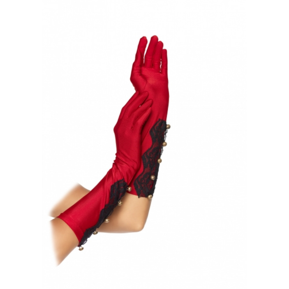 Аксессуары для эротического образа - Атласные перчатки