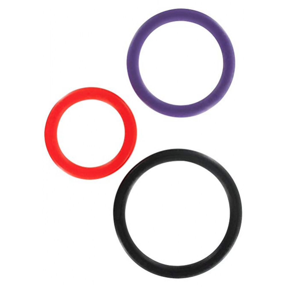 Эрекционное кольцо - Toy Joy Triple Rings Multicolor 3Pcs эрекционные кольца