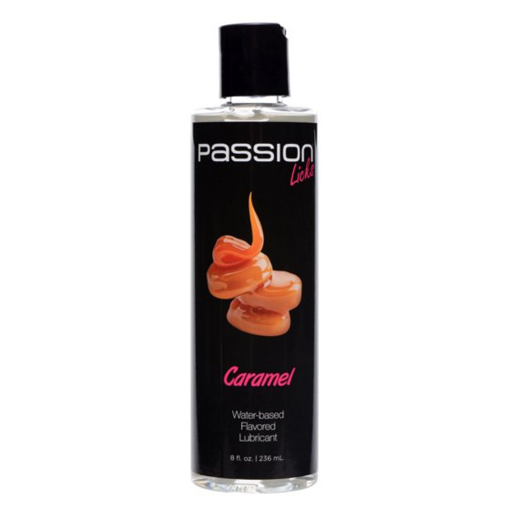 Смазки для женщин - Passion Licks Caramel Water Based Flavored Lubricant - лубрикант, 236 мл., карамель