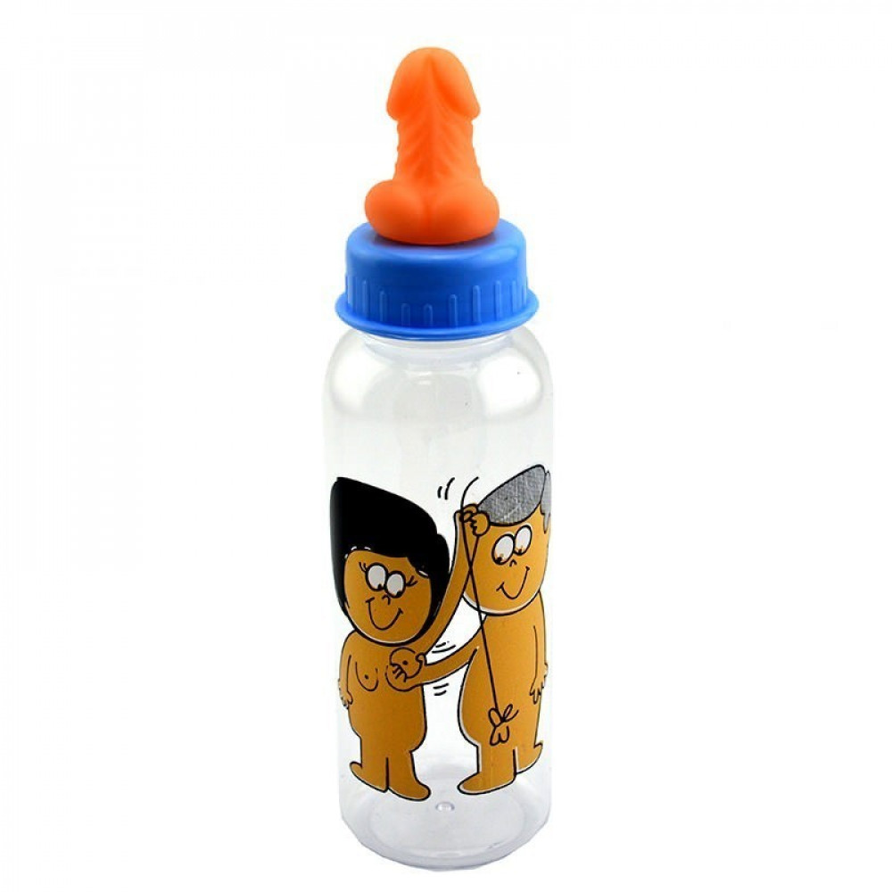 Секс приколы - Бутылочка с соской в виде пениса Dicky Nipple Bottle