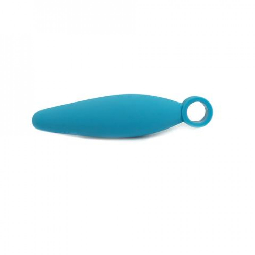 Массажёры простаты без вибрации - Анальный стимулятор Climax Anal Finger Plug, 8,8х2,5 см, голубой