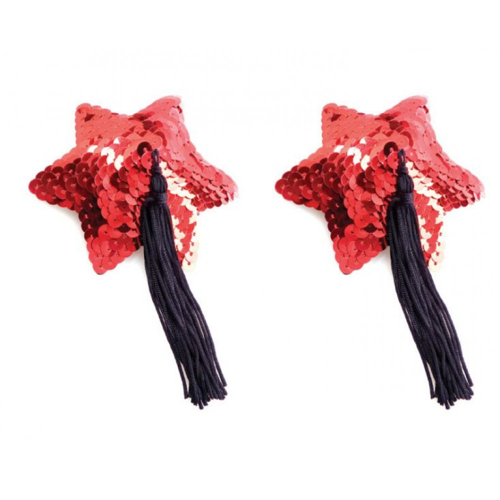 Интимные украшения - Пестис Red Star Shape Sequin Pasties 8cm