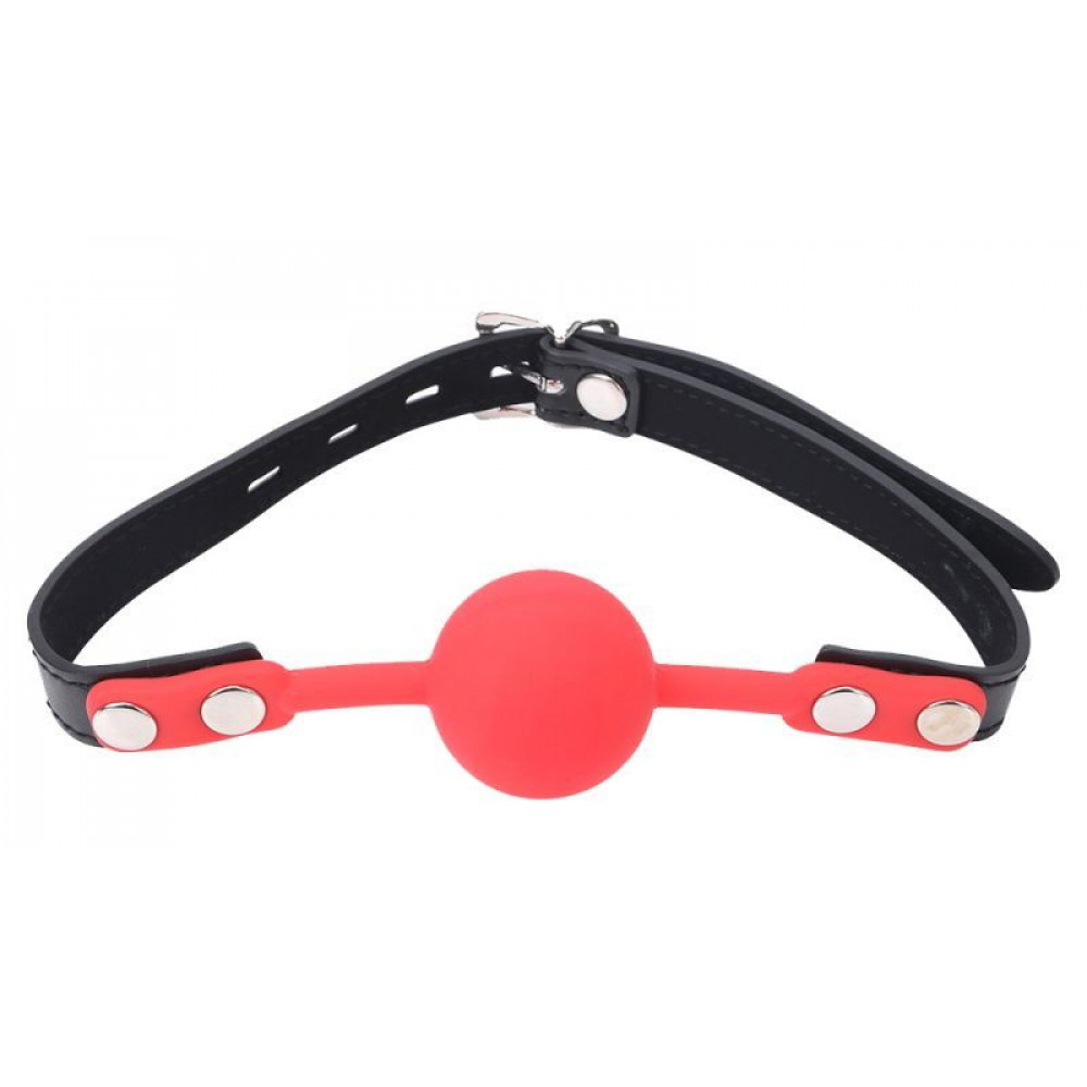 Кляп - Кляп BDSM-NEW Lover ball gag, silicone,black-red