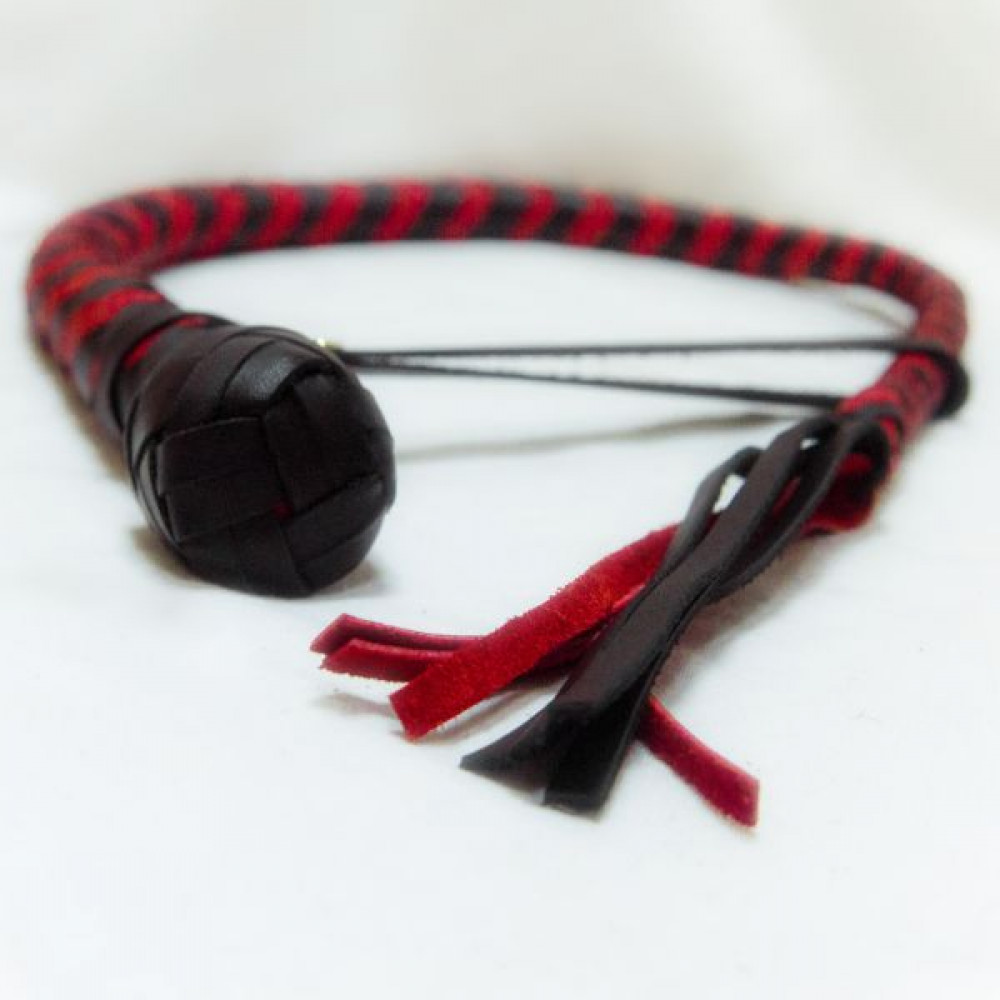 Плети, стеки, флоггеры, тиклеры - Плеть Dragon Tail, BLACK&RED 1