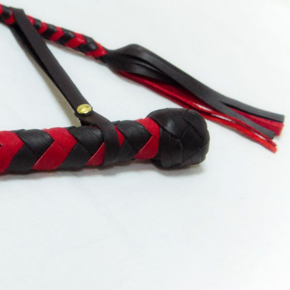 Плети, стеки, флоггеры, тиклеры - Плеть Dragon Tail, BLACK&RED 2