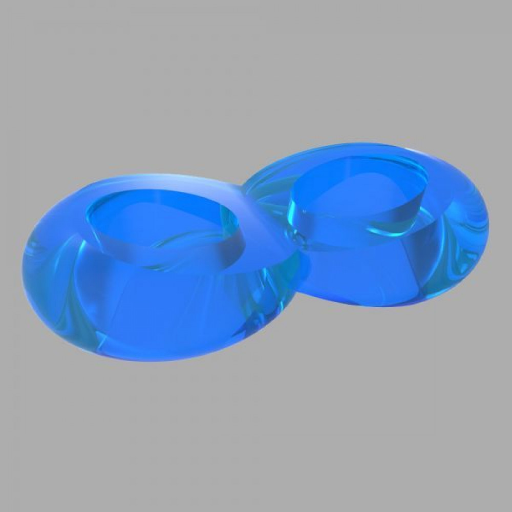 Эрекционное кольцо - Кольцо эрекционное Duo Cock 8 Ball Ring, BLUE 1