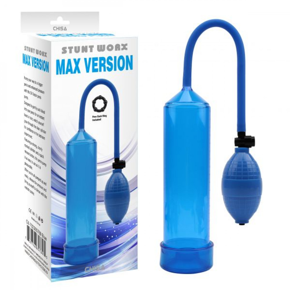 Вакуумная помпа на член - Помпа Max Version Penis Pump, Blue