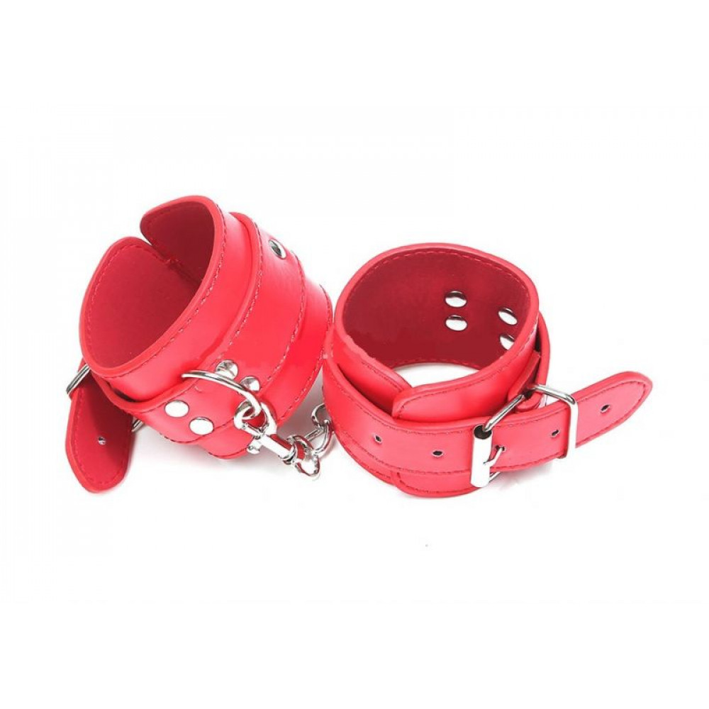 Наручники, веревки, бондажы, поножи - Наручники BDSM Bondage Hundcuffs, Red