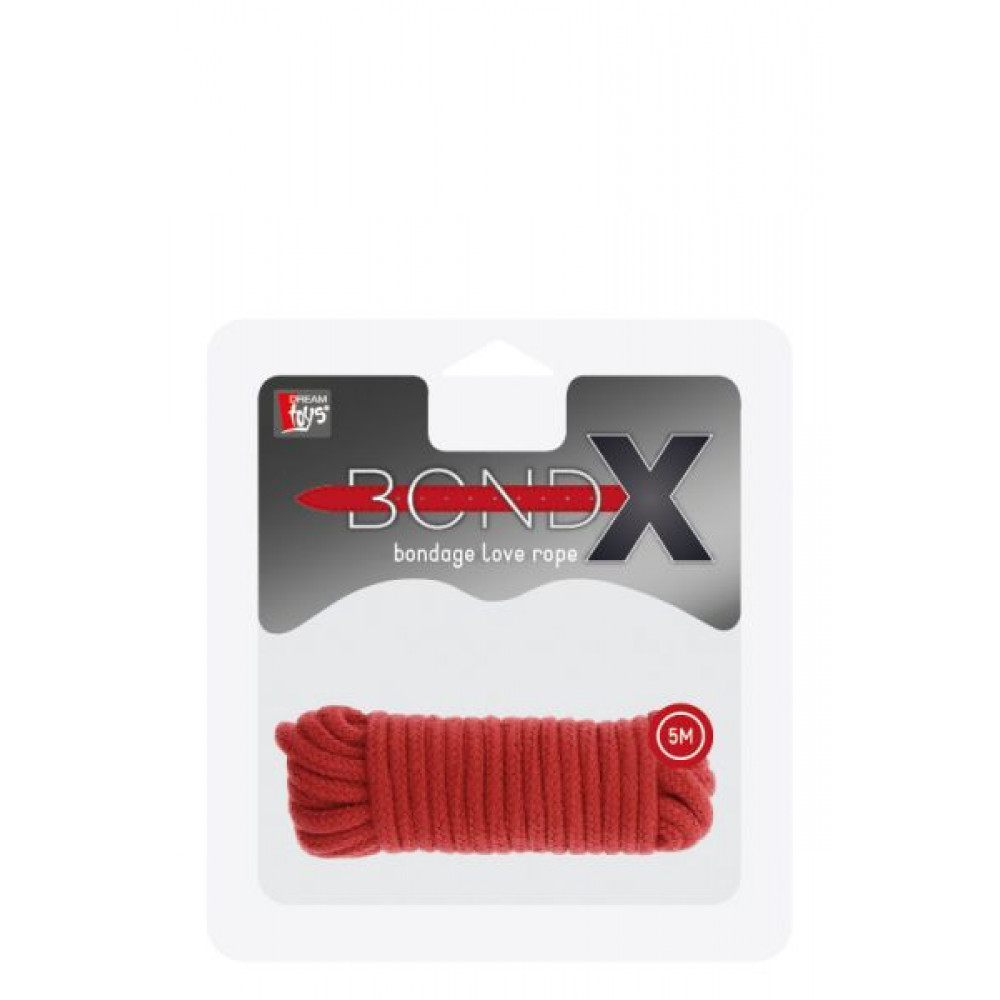 Наручники, веревки, бондажы, поножи - Веревка для бондажа BONDX LOVE ROPE - 5M, RED 1
