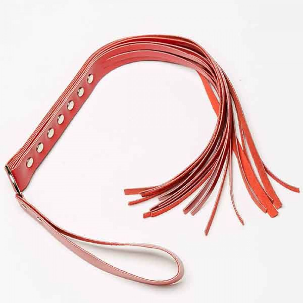 БДСМ плети, шлепалки, метелочки - Плетка Soft Rivet, Red