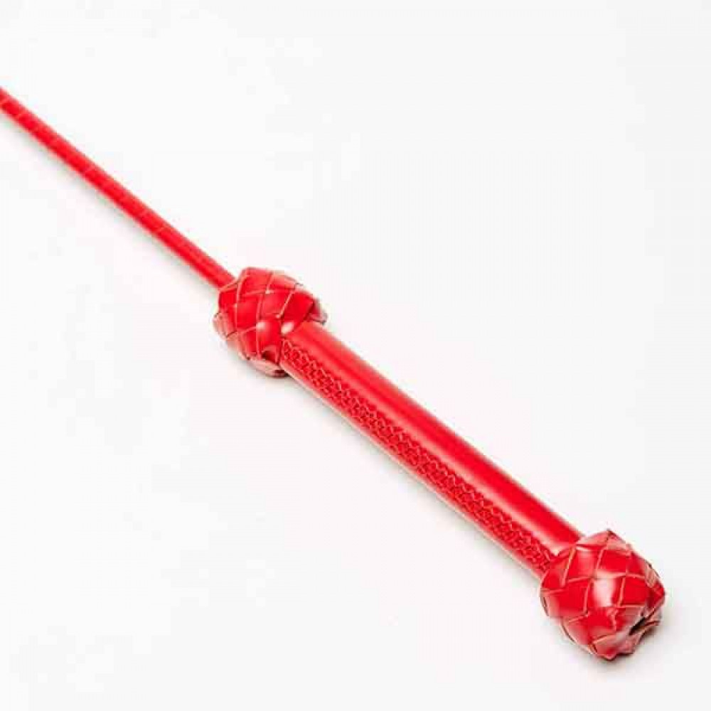 БДСМ плети, шлепалки, метелочки - Стек Leather Turkish Head Knot, Red 1