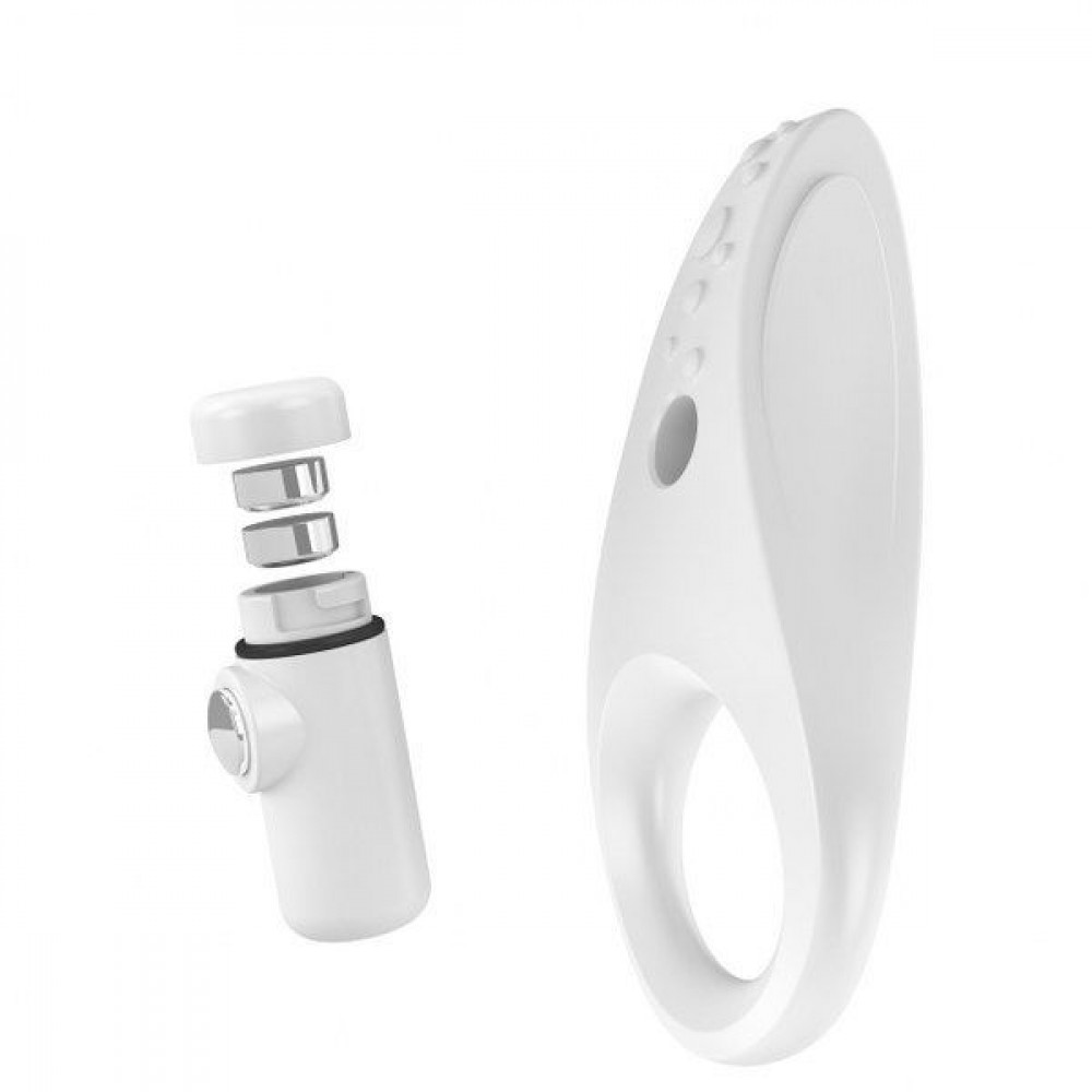 Эрекционные кольца с вибрацией - Вибрирующее кольцо OVO B3 Vibrating Ring, WHITE 1