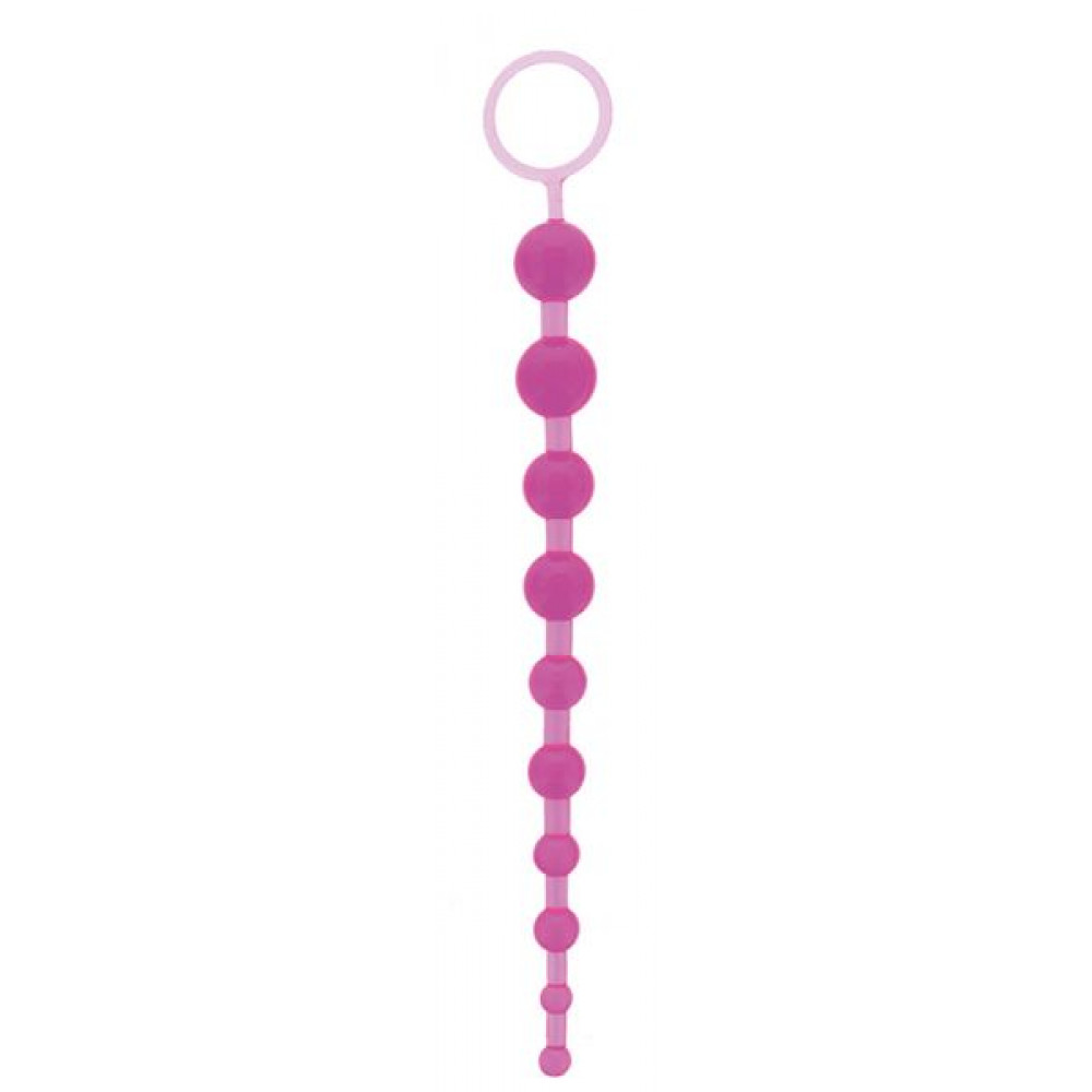 Анальные бусы и цепочки - Анальная цепочка Oriental Jelly Butt Beads 10.5