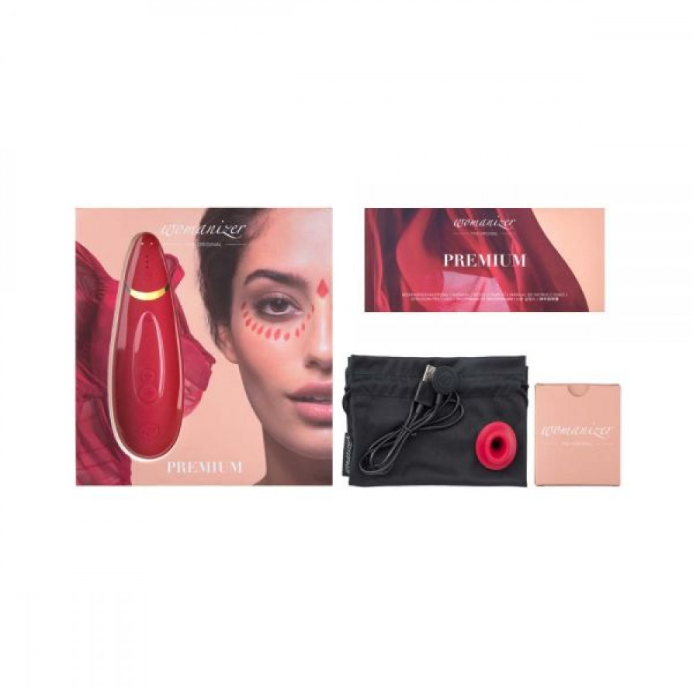 Клиторальный вибратор - Бесконтактный Клиторальный Стимулятор Womanizer Premium, Red 4